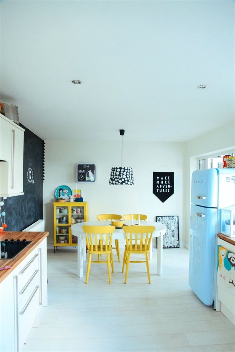 Nine: Love the pops of colour in this kitchen.