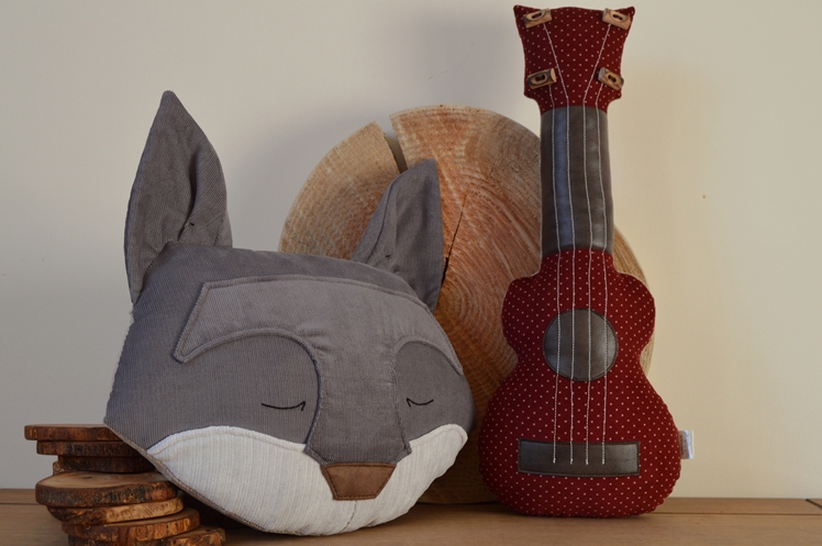 Midgins' Grey Fox and Ukulele Cushions