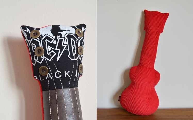 Upcycled AC/DC Guitar Cushion - Midgins' Blog