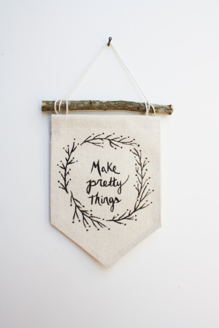 Make Pretty Things Canvas Banner | Small Branches