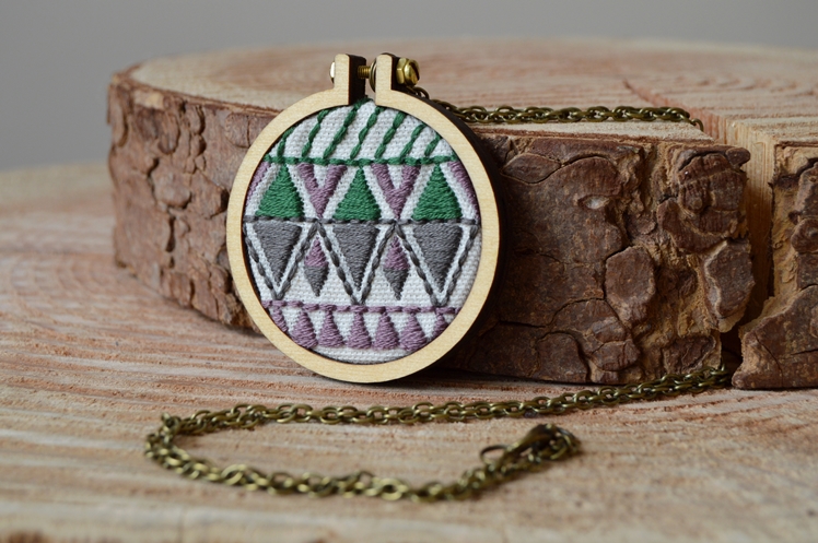 Aztec Embroidered Necklace - Midgins'