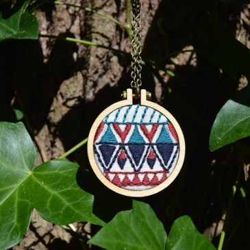 Aztec Embroidered Necklace - Midgins'