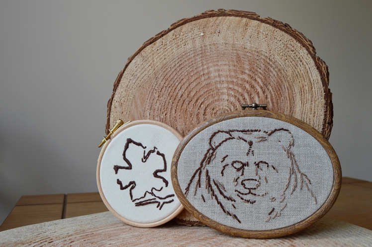 Bear Embroidery Hoop - Midgins'