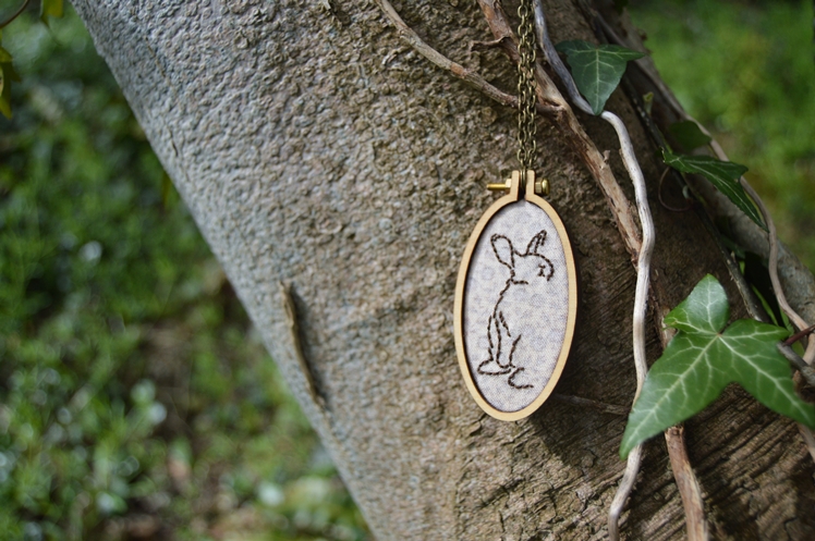 Bunny Embroidered Necklace - Midgins'