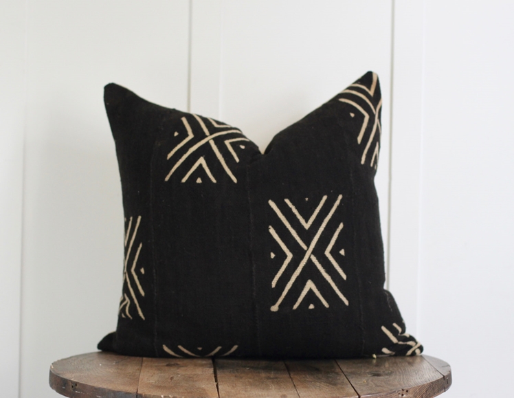 African Mudcloth Pillow | Mae Woven