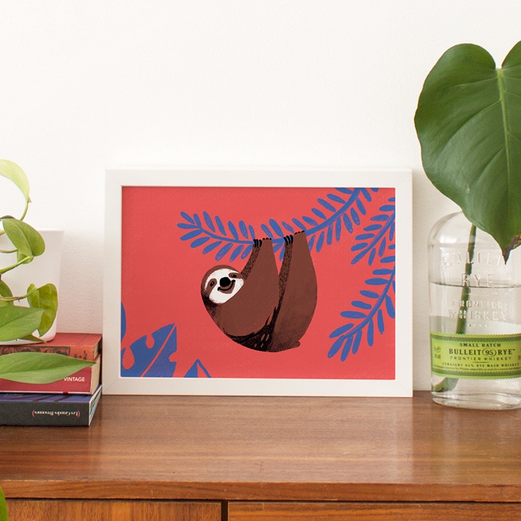 Happy Sloth Print | Carolina Buzio