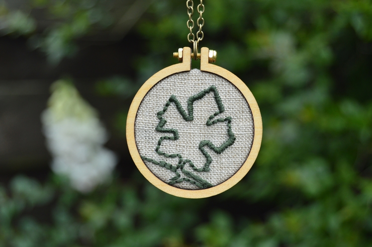 Leaf Embroidered Necklace - Midgins'
