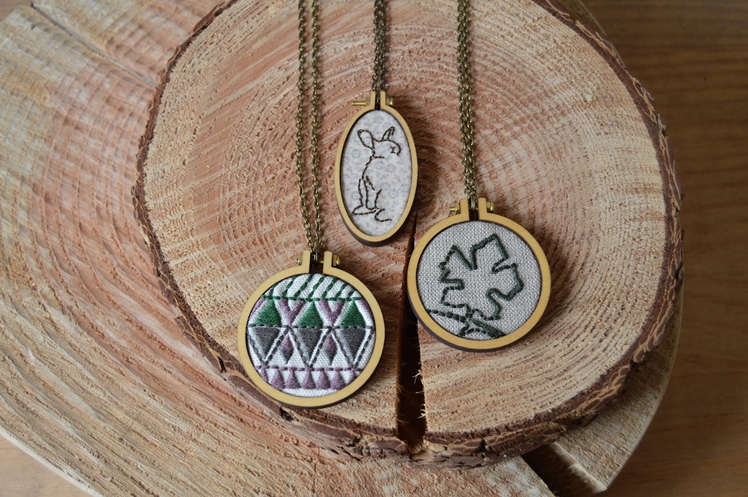 Leaf Embroidered Necklace - Midgins'