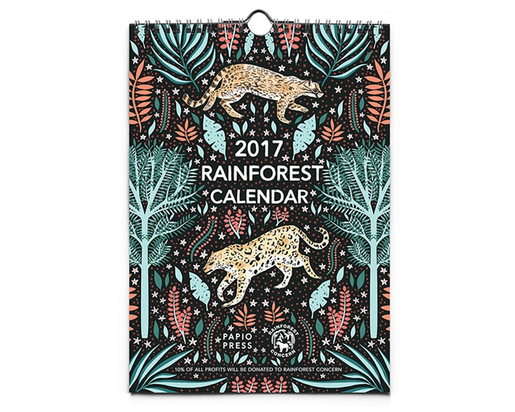 2017 Rainforest Wall Calendar | Papio Press