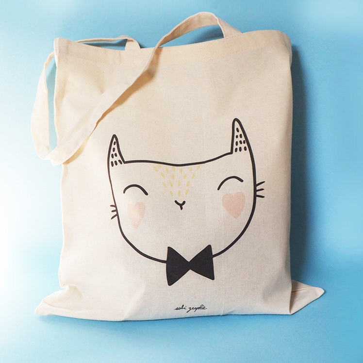 Tote Bag "Cat Bow Tie" | Sobi Graphie