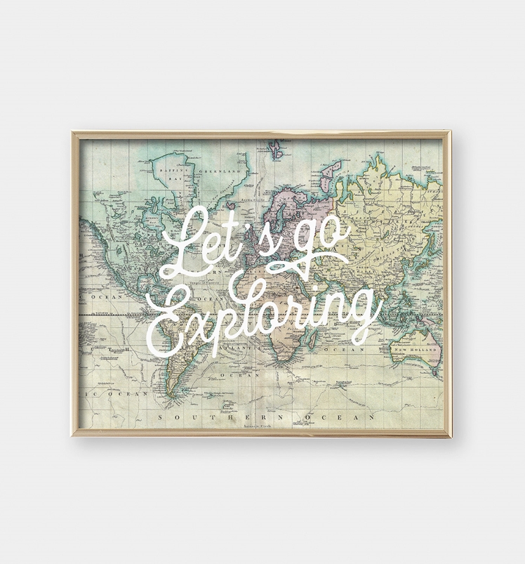 Let's Go Exploring Art Print | The Print Annex