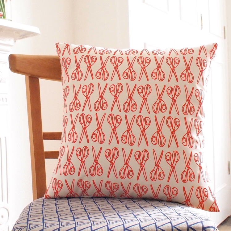 Scissor Print Cushion | Megan Alice England