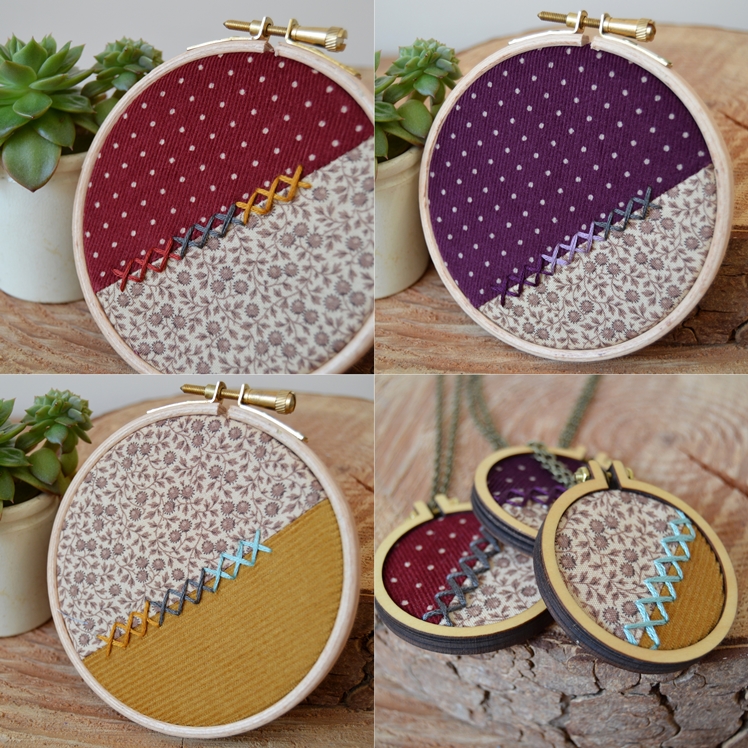 Embroidered Fabric Necklaces | Midgins'