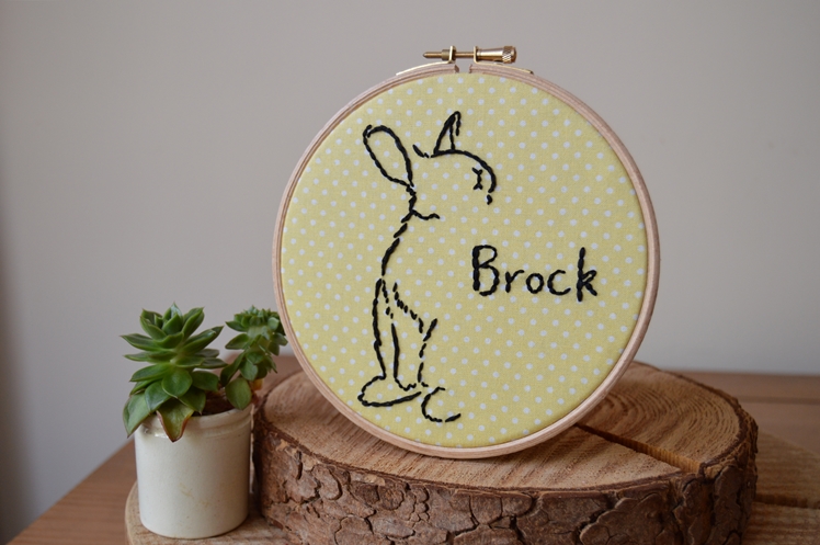 Custom Bunny Embroidery Hoop | Midgins'