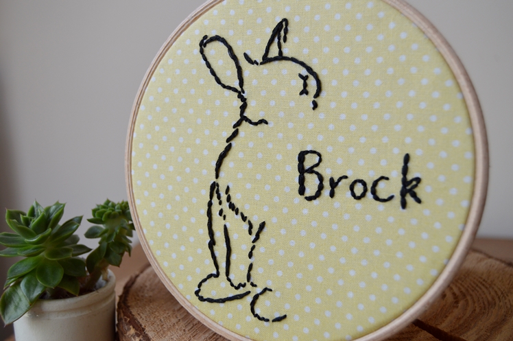 Custom Bunny Embroidery Hoop | Midgins'