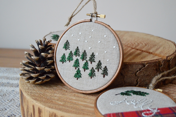 Christmas Embroidery Tree Decoration | Midgins'