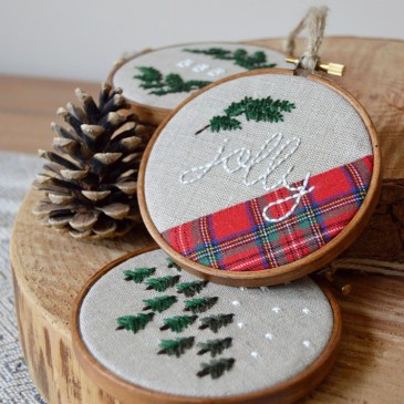 Christmas Embroidery Tree Decoration | Midgins'